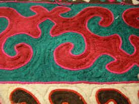 a pattern on the kyrgyz rug