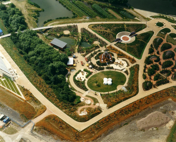 aerial view of Earth Centre