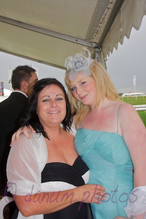 enjoying a  day at the races