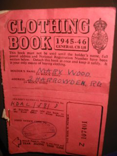 clothing book 1945-46 (after the war!)
